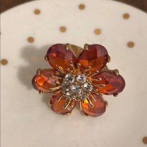 BaubleBar floral cocktail ring - size 7